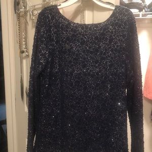 Beautiful Navy Blue Detail Sweater